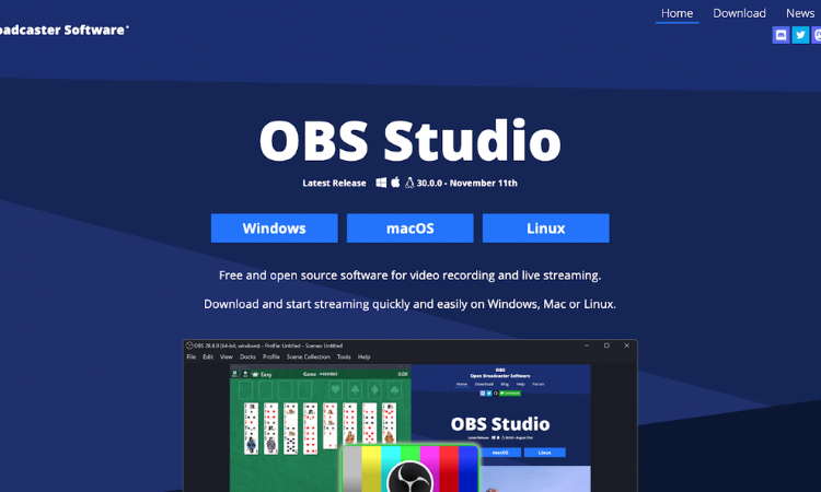 What features does OBS Studio offer for recording videos?